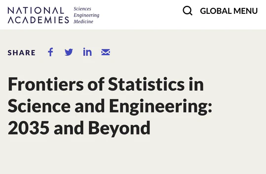 Frontiers of Statistics in Science and Engineering: 2035 and Beyond